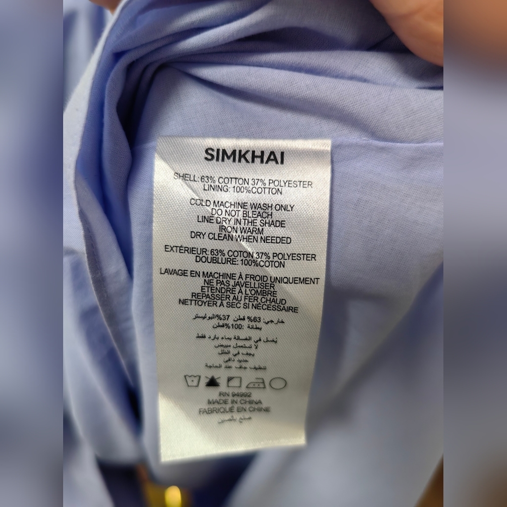 SIMKHAI Kittiya Poplin Fit & Flare Midi Dress - Picture 14 of 14